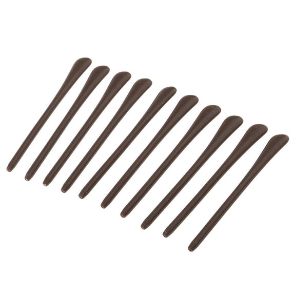 5 Pair Eyeglasses Eyewear End Tips Sock Tubes Pieces Replacement Repair - Brown, as described