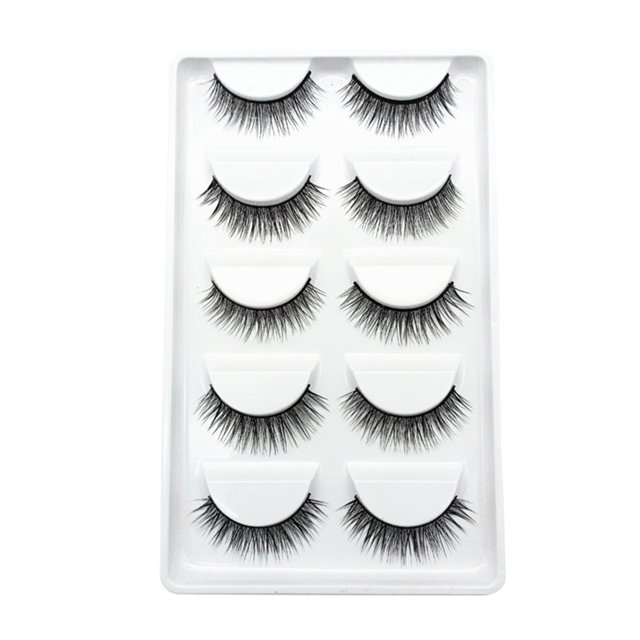 5 Pair Fake Eyelashes DIY Cutting 3D Soft Light Curly Easy Wearing