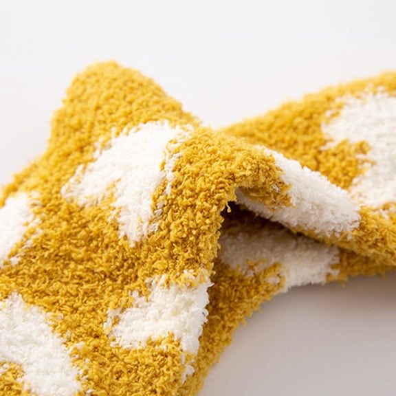 5 Pair Fluffy Socks for Women Fitness Fleece Fall Fashion Must Haves Casual Winter Warm Cotton Girls Socks Multicolor4