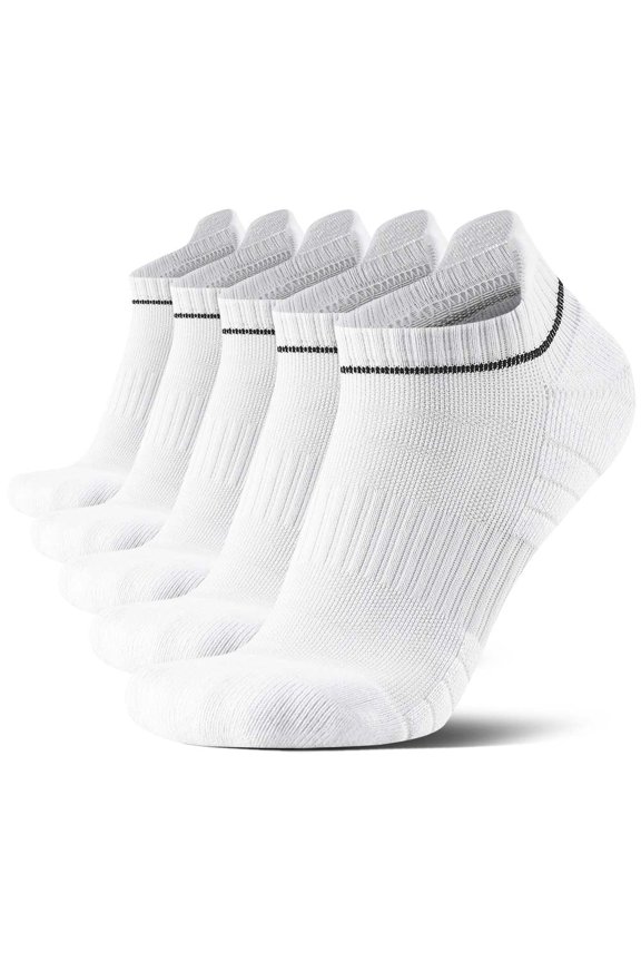 Men's Athletic No Show Socks 5 Pairs,Cushioned Ankle Socks Arch Support,Size 6.5-9