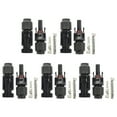 5 Pair Solar Panel Cable Connectors Waterproof MC4 Photovoltaic