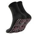 thumbnail image 1 of 5 Pair Tourmaline Thermal Circulation Acupressure Self-Heating Shaping Socks, AFIZ Tourmaline Slimming Health Sock,Foot Massage Thermotherapeutic Sock Black S, 1 of 2