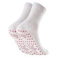 thumbnail image 1 of 5 Pair Tourmaline Thermal Circulation Acupressure Self-Heating Shaping Socks, AFIZ Tourmaline Slimming Health Sock,Foot Massage Thermotherapeutic Sock White S, 1 of 2