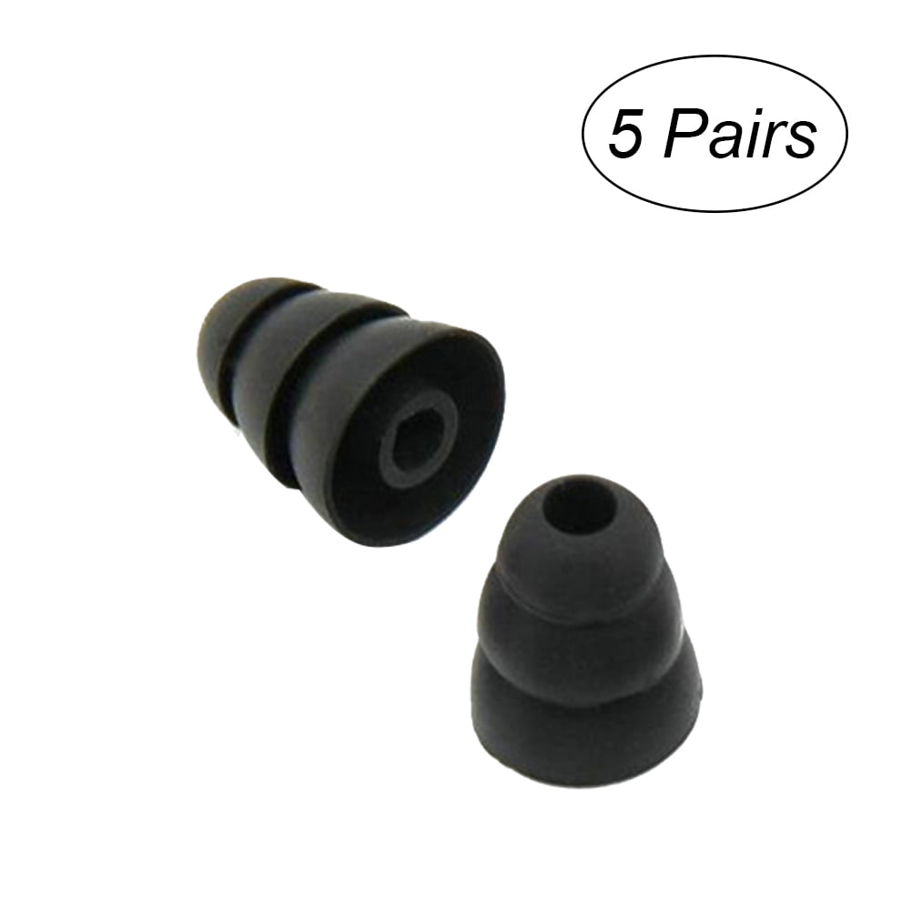 5 Pair of Three Layers Silicone Ear Sleeve 3.8mm InEar Earphone Covers