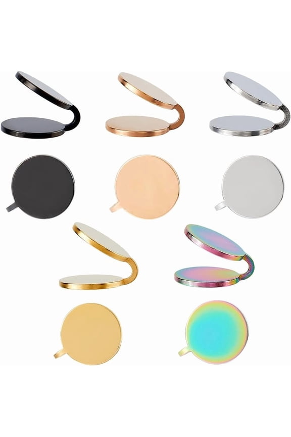 5 Pairs 12mm Pressure Earrings for Keloids 5 Colors Stainless Steel Earrings Round Compression Earring Adjustable Clip Earring for Women Men Ladies colorful