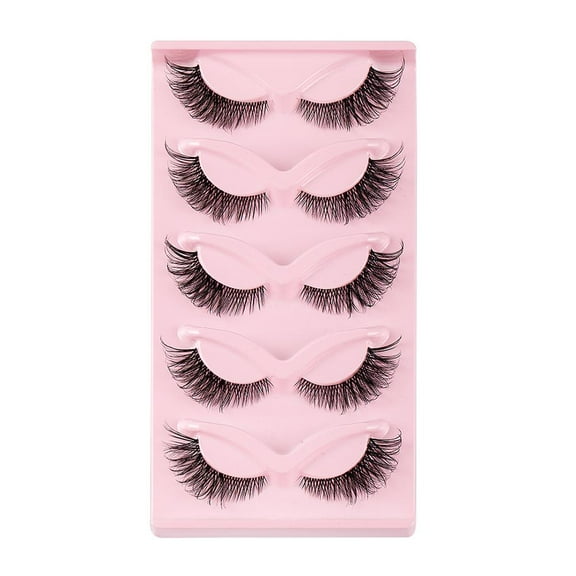 5 Pairs 3D False Eyelashes Wispy Cross Long Thick Soft Fake Hot Lashes Eye T7J7