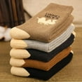 thumbnail image 1 of 5 Pairs Alpaca Socks Men Women Wool Socks Warm Winter Socks, 1 of 2