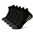 thumbnail image 1 of 5 Pairs Ankle Compression Socks for Men & Women, Low Cut Sport Socks for Running, Athletic, Cycling, Black, 1 of 6