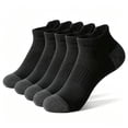 thumbnail image 1 of 5 Pairs Ankle Compression Socks for Women & Men, Low Cut Sport Socks for Running, Athletic, Cycling, Black, 1 of 6