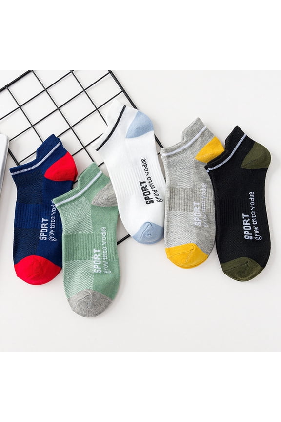 5 Pairs Ankle Socks for Men/Women Low Cut Thin Athletic Sock Print Colorful Pattern Novelty Cute Unisex Socks No Show Socks for Women Non Slip Flat Boat Socks G One Size