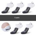 thumbnail image 1 of 5 Pairs Anti-Sweat Unisex Sport Socks Low Cut Ankle Socks Women Men Short Tube Breathable Socks Outdoor Running Basketball Soccer Sports Socks,White, 1 of 12