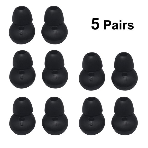 UKCOCO 5Pairs Anti Slip Silicone Ear Buds Cover for Sm R130 Black