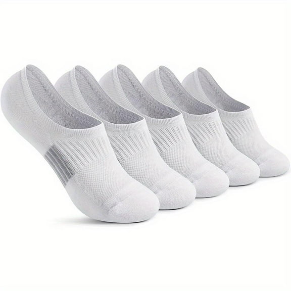 5 Pairs Athletic Ankle Socks Cushioned Running Socks, Athletic Running Moisture Wicking Socks, Women's Invisible Running Socks Non Slip Socks