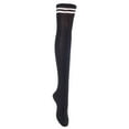 thumbnail image 1 of 5 Pairs Awesome Women Thigh High Cotton Boot Socks. Durable Knee High Socks, Perfect As Winter & Spring Socks Size 6-9 Black T1023-5p1c1, 1 of 3