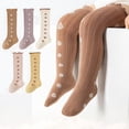 thumbnail image 1 of 5 Pairs Baby Girl Thigh High Socks Ruffle Crew Socks Toddler Infant Girls Dress Sock Soft Cotton Socks, 12M-36M, 1 of 7
