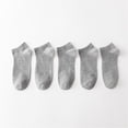 thumbnail image 1 of 5 Pairs/Bag Trainer Boat Sox Elastic Breathable Invisible Ankle Women And Men  Socks Boat Sox Cotton Sock GREY, 1 of 8