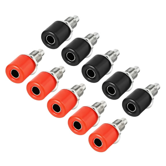 5 Pairs Binding Post Terminal, M6 Thread Power Amplifier Connector Banana Plug Jack Socket 0.83-inch Length