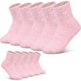 thumbnail image 1 of 5 Pairs Bow Fuzzy Socks for Women Winter Warm Slipper Socks Plush Coral Fleece Gift for Christmas Spa Home Sleeping, 1 of 7