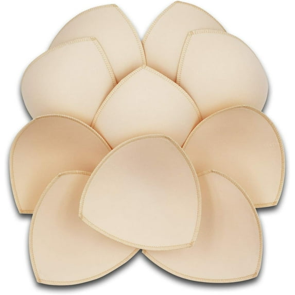 5 Pairs Bra Pads Inserts,Removable, Air Cotton,Foam Sponge,Breathable