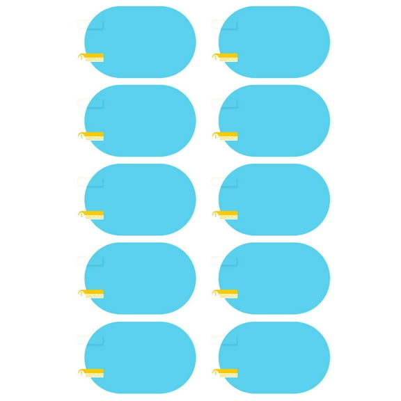 5 Pairs Cars Anti Glare Window Film Protective for Rearview Mirror Sky-blue
