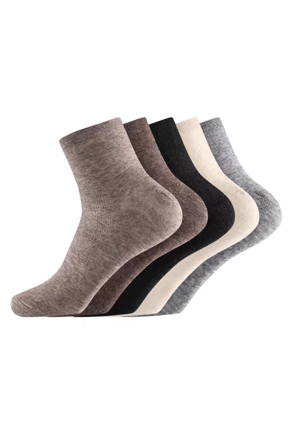 5 Pairs Luxury Soft Socks  100% Pure Unisex   Daily Wear, Lightweight, Soft, Warm and Comfortable Ribbed Socks