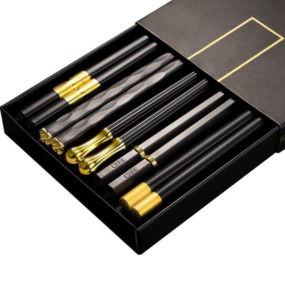 WM25 -5 Pairs Chopsticks Reusable Chopsticks Dishwasher Washable Food Grade Chopsticks Non Slip Easy to Use