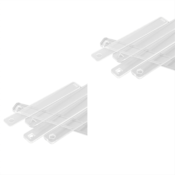 5 Pairs Clay Rolling Pin Guides for Dough Thickness 2/3/4/5/6mm Polymer Ruler Roller T pwm25
