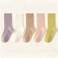 thumbnail image 1 of 5 Pairs Colorful Lightweight Cotton Casual Crew Sock for Women, 1 of 6