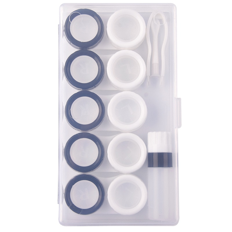 5 Pairs Contact Lens Case Eye Contact Lens Box Women Travel Contact