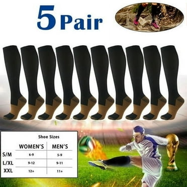 ZFSOCK Calze Compressione Graduata Donna Uomo: Calzini Taglie Forti Obesi Polpaccio Oversize - Foto 8