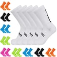 thumbnail image 1 of 5 Pairs Cycling Socks Men Sport Biking Socks Sweat Absorbent Breathable Compression Soccer Socks Men Road Bicycle Football Socks, 1 of 6