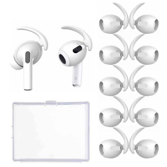 5 Pairs Ear Cover Compatible with AirPods Pro Ear Tips,Anti-Drop Ear Hook Gel Headphones Earphones Protective Accessories Tips