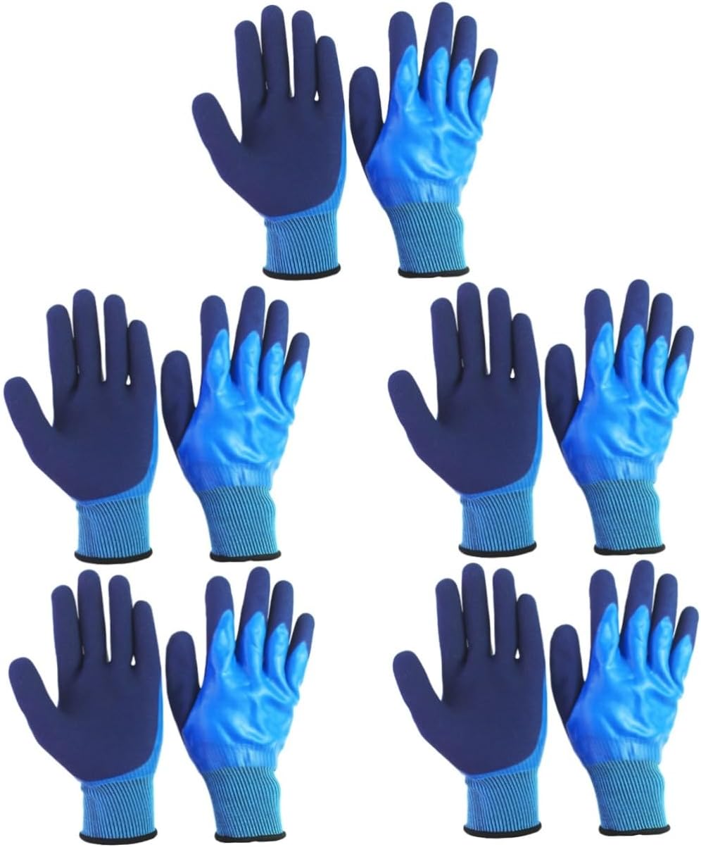 5 Pairs Fishing Gloves Kayak Gloves Fish Gloves Kitchen Cleaning Gloves