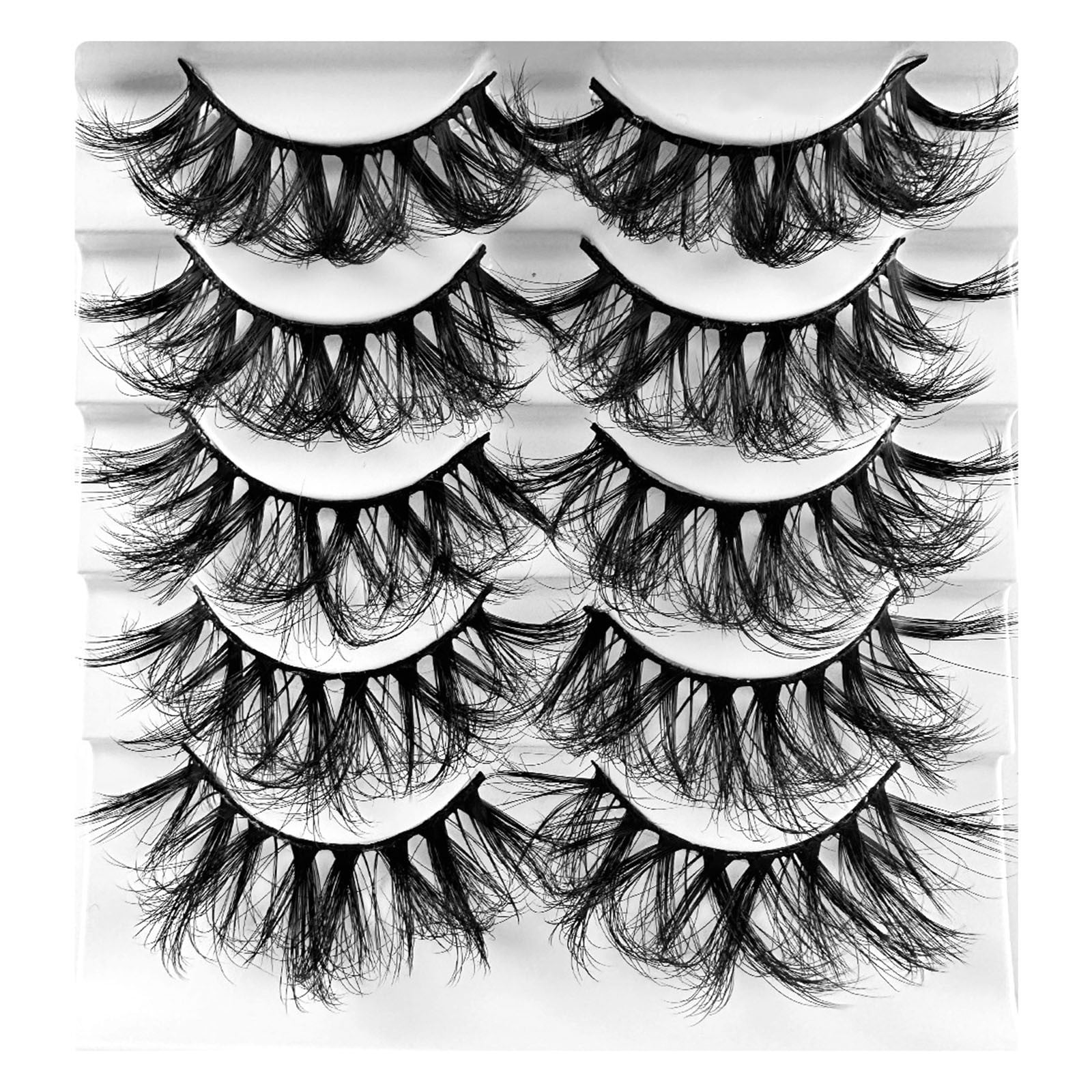 5 Pairs Fluffy Natural Looking False Eyelashes Multi Layered - Walmart.com