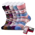 thumbnail image 1 of 5 Pairs Fuzzy Fluffy Soft Cozy Socks for Women Comfy Casual Warm Home Sleep Winter Thick Wool Socks Gifts for Women, 1 of 6