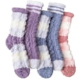 thumbnail image 1 of 5 Pairs Fuzzy Slipper Socks Thick Fluffy Warm Winter Cozy Plush Soft Sleep Home Socks for Women Men, 1 of 7