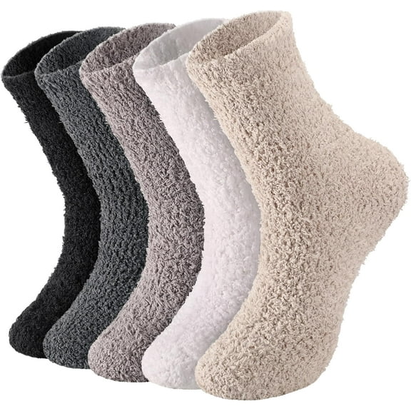 5 Pairs Fuzzy Socks Fluffy Socks Cozy Winter Socks for Women Soft Socks Warm Socks Slipper Socks