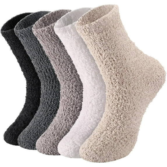 5 Pairs Fuzzy Socks Fluffy Socks Cozy Winter Socks for Women Soft Socks Warm Socks Slipper Socks