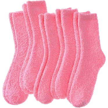 5 Pairs Fuzzy Socks for Women, Cozy Socks for Women, Winter Fluffy Sleeping Socks Women Warm Slipper Socks