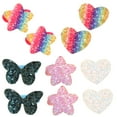 thumbnail image 1 of 5 Pairs Glitter Hair Ties Girls Hair Tie Elastic Ponytail Holder Hair Ties for Children, 1 of 7