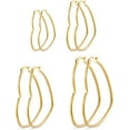 thumbnail image 1 of 5 Pairs Gold Hoop Earrings for Women | 18K Gold Plated Huggie Hoop Earrings Set for Girls Hypoallergenic Cartilage Earrings Lightweight Hoop Earrings Set 5 Size 12/14/16/18/20mm, 1 of 8