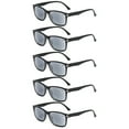 thumbnail image 1 of 5 Pairs Gray Tinted Presbyopic Glasses Reading Sunglasses Rectangle Blue Light Blocking Readers, 1 of 3