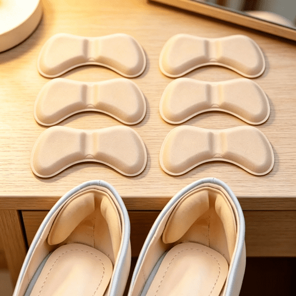 5 Pairs Heel Cushion Pads for Shoes Too Big, Shoe Grips Liners Heel Protectors to Prevent Heel Pain, Blisters and Rubbing, Anti Slip Shoe Filler Make Shoes Fit Tighter