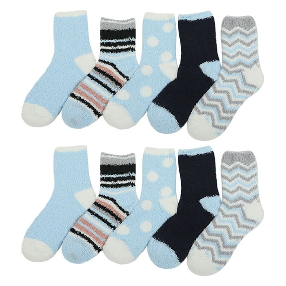 FRCOLOR Cozy Socks Mid-calf Length Warmth 5 Pairs for Women Winter Season