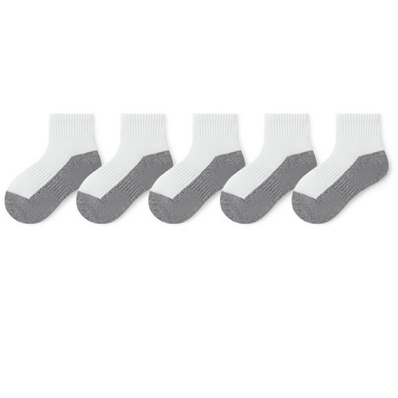 5 Pairs Kid Breathable Athletic Ankle Socks Boys Girls Cotton Low Cut Socks