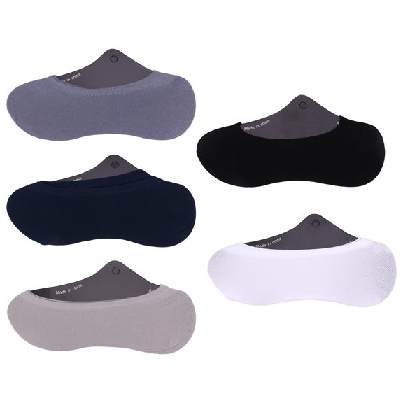 WHAMVOX Men Invisible Low Cut Socks Made of Cotton Assorted Color Breathable Comfortable with Anti One Size Fits Most