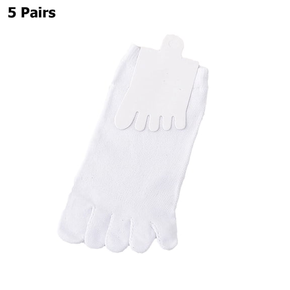 5 Pairs Men Cotton Toe Socks Low Cut Breathable Non Slip Toe Separator Socks