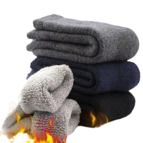 5 Pairs Men Merino Wool Socks Super Thick Thermal Hiking Winter Warm Boot Heavy Soft Cozy Socks for Cold Weather