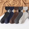 thumbnail image 1 of 5 Pairs Men Socks Super Thick Thermal Hiking Winter Warm Boot Heavy Soft Cozy Socks Colorful Novelty Socks for Men & Women, 1 of 10