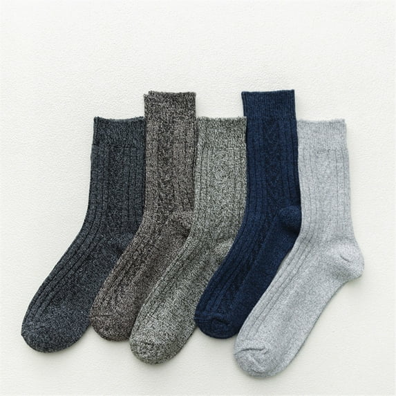 5 Pairs Men Socks Super Thick Thermal Hiking Winter Warm Boot Heavy Soft Cozy Socks for Men & Women